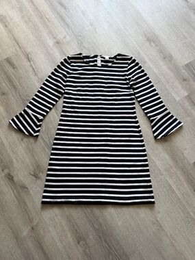 J.CREW Women’s Navy & White Striped Cotton Mini Dress Size XS Preppy Minimalist